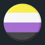 Nicht binäre Flagge Magnet<br><div class="desc">Nicht binäre Flagge, nicht binär, nicht binär, enby, nichtbinär, stolz, flagge, agender, genderless, gender, pangender, bigender</div>