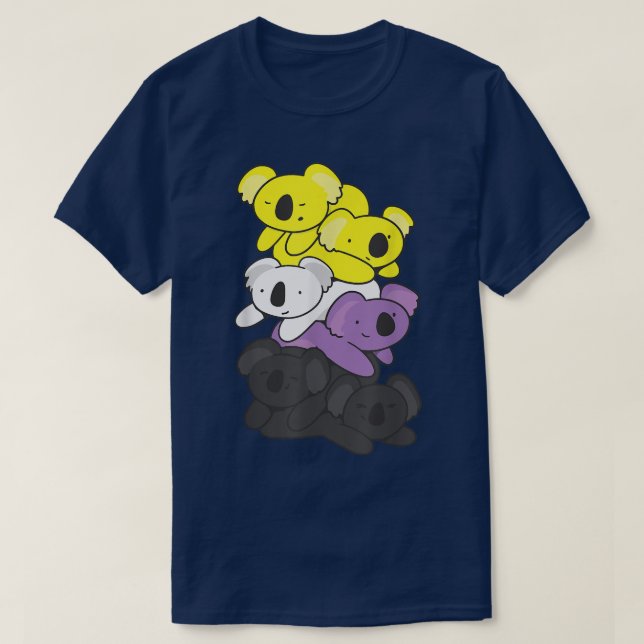 Nicht binäre Flagge, nicht binär, LGBTQ Koala  T-Shirt (Design vorne)