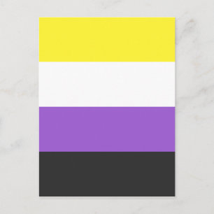 Nicht binäre Flagge Postkarte
