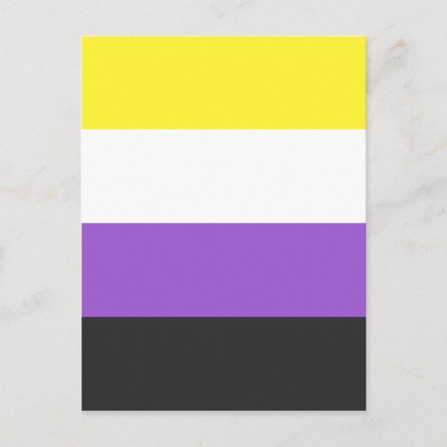 Nicht binäre Flagge Postkarte (Vorderseite)