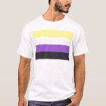 Nicht binäre Flagge T-Shirt<br><div class="desc">Nicht binäre Flagge, nicht binär, nicht binär, enby, nichtbinär, stolz, flagge, agender, genderless, gender, pangender, bigender</div>