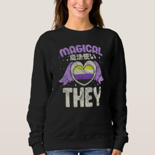 Nicht binäre Genderqueer Lgbtqia Magical T Sweatshirt