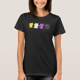 Nicht binäre Katzen Lgbtq T-Shirt