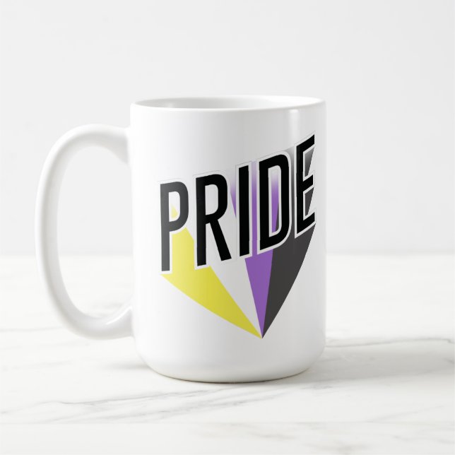 Nicht binäre Pride Kaffeetasse (Links)