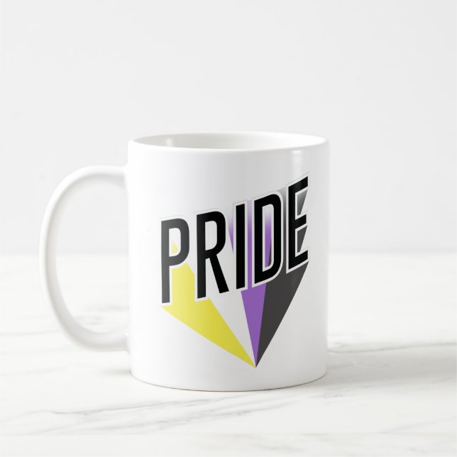 Nicht binäre Pride Kaffeetasse (Links)