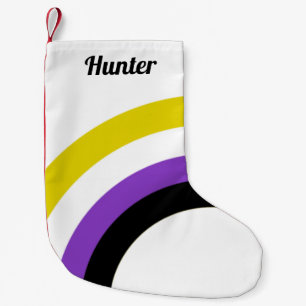 Nicht binäre Regenbogenflagge Kleiner Weihnachtsstrumpf