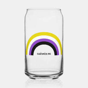 Nicht binäre Regenbogenflagge, nicht binär Dosenglas