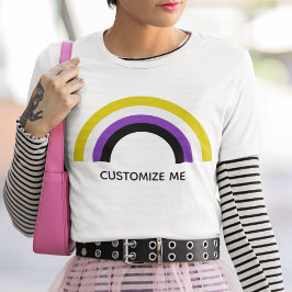 Nicht binäre Regenbogenflagge, nicht binär T-Shirt
