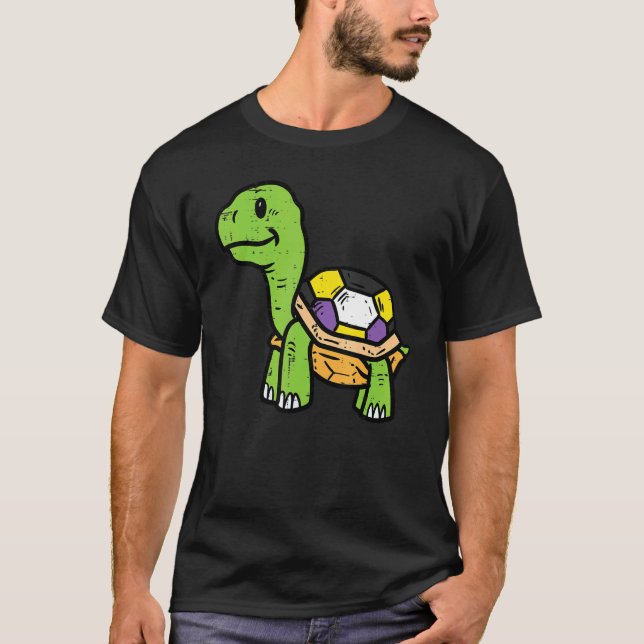 Nicht binäre Schildkröte, nicht binär Enby nb, Pri T-Shirt (Vorderseite)