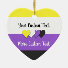 Nicht binäre Stolperflagge mit Textverzierung Keramik Ornament