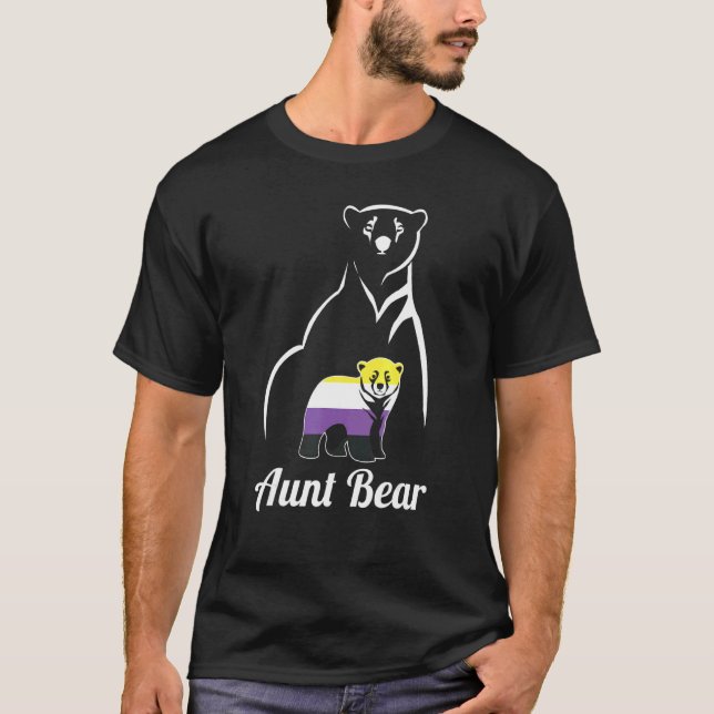 Nicht binäre Tante-Bärenbär, nicht binär T-Shirt (Vorderseite)