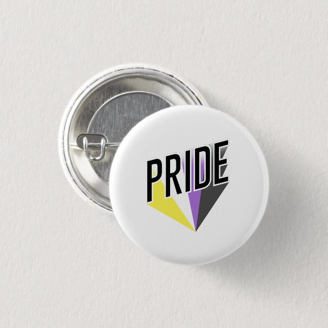 Nicht binärer Pristensturz Button (Vorne & Hinten)