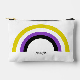 Nicht binärer Regenbogen, nichtbinär Personalisier Zubehörtasche