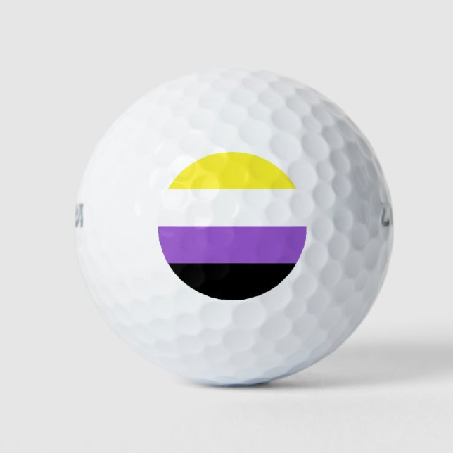 Nicht binärer Stolz Golfball (Vorderseite)
