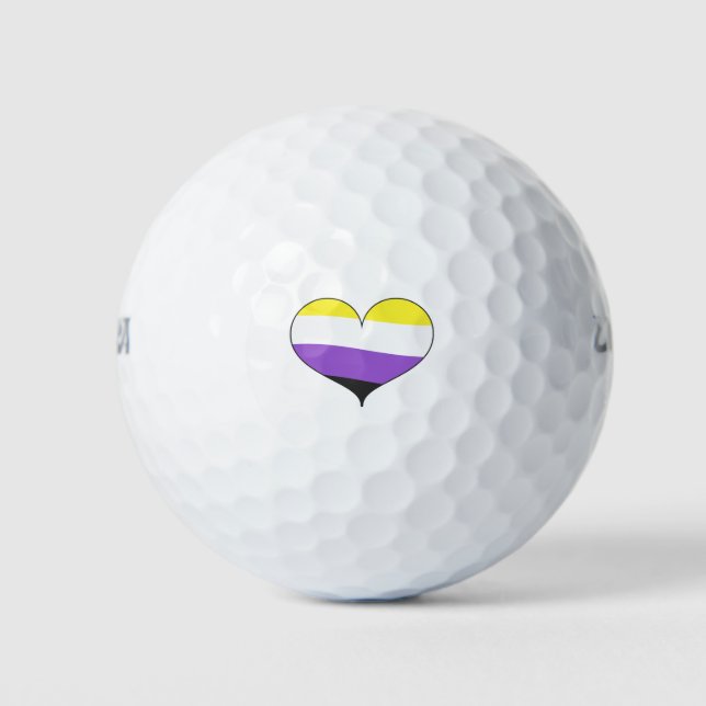 Nicht binärer Stolz Golfball (Vorderseite)