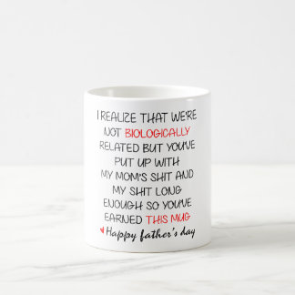 Nicht biologisch verwandter Vatertag Kaffeetasse