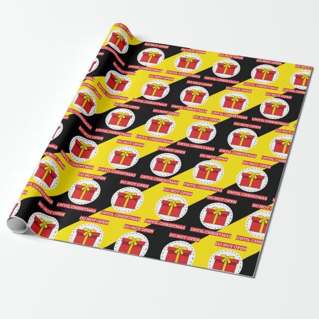 Nicht bis Weihnachten öffnen Geschenkpapier (Ungerollt)