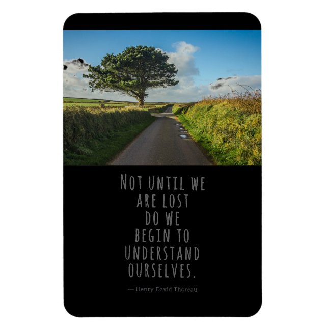 Nicht, bis wir Thoreau auf schwarz verloren haben Magnet (Vertikal)