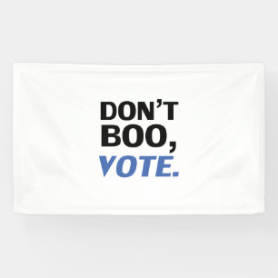 "Nicht buchen, abstimmen" Wahl schwarz-weiß Banner