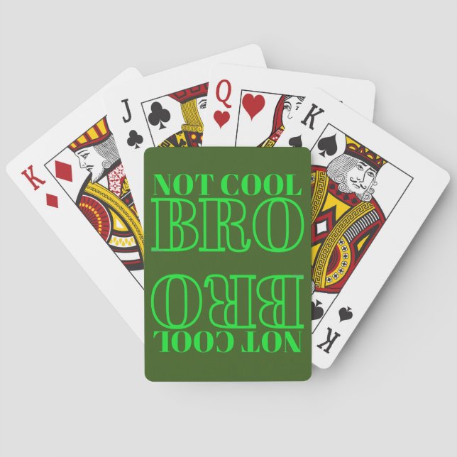 NICHT COOL BRO SPIELKARTEN (Rückseite)