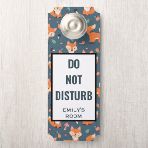 Nicht das Niedliche Orangenfox-Tiermuster stören Türanhänger