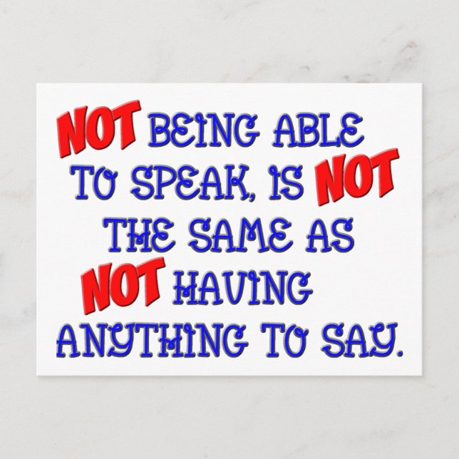 Nicht dasselbe postkarte (Vorderseite)