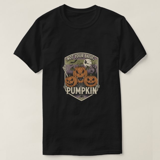 Nicht dein gewöhnlicher Kürbis T-Shirt (Design vorne)