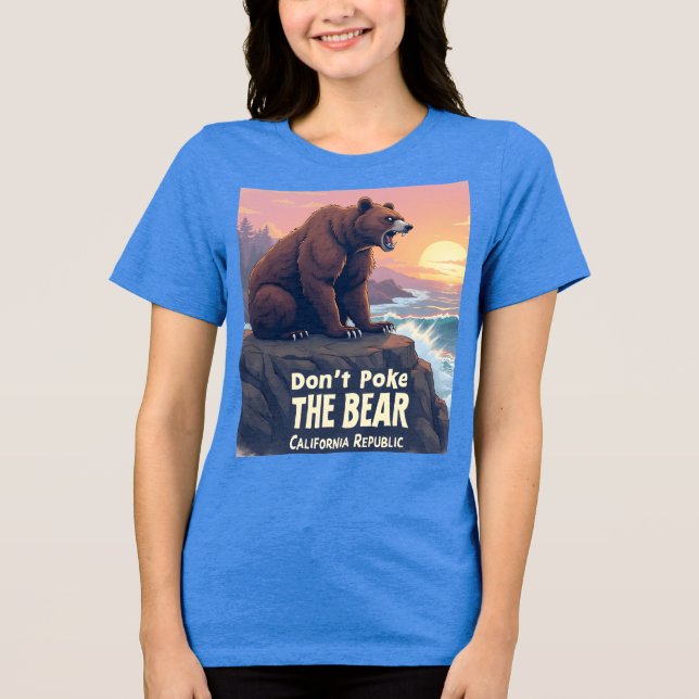 Nicht den Bär schütten - fett bear grafischer T -  Tri-Blend Shirt (Vorderseite)