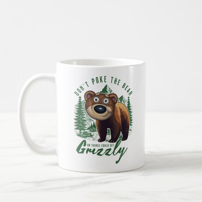 Nicht den Grizzly-Bär kneifen Kaffeetasse (Links)