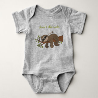 Nicht den Sloth Babykarodysuit stören Baby Strampler