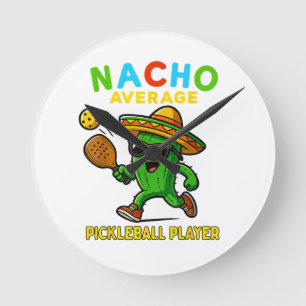Nicht der durchschnittliche Pickleball-Spieler Runde Wanduhr