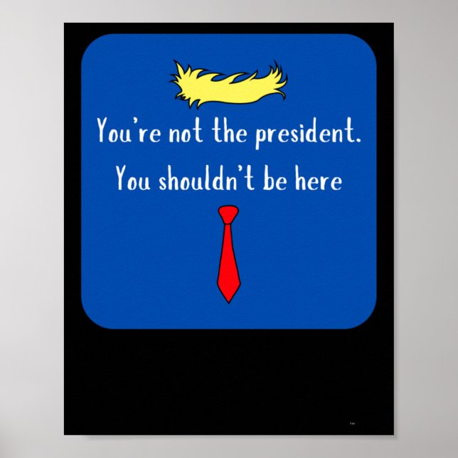 Nicht der Präsident - Blau Poster (Vorne)