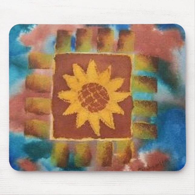 Nicht der Sonnenblumen-Quilt-Platz deiner Großmutt Mousepad (Vorne)