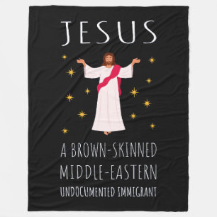 Nicht dokumentierter Jesus-brauner Einwanderer I Fleecedecke
