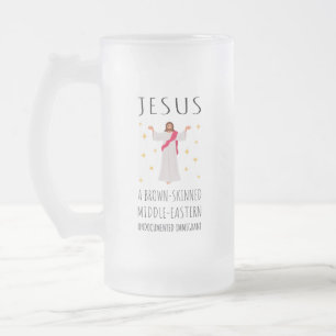 Nicht dokumentierter Jesus-brauner Einwanderer I Mattglas Bierglas