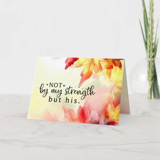 Nicht durch meine Stärke, sondern durch sein Chris Karte (Vorderseite)