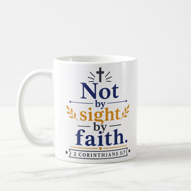 Nicht durch Sehen, sondern durch Glauben - Inspiri Kaffeetasse (Links)