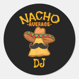 Nicht durchschnittliche DJ Cinco De Mayo Fiesta Me Runder Aufkleber