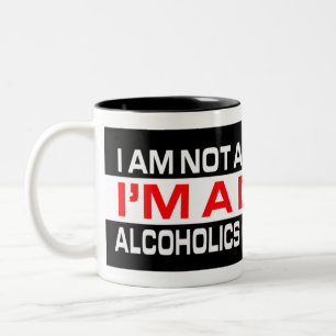 Nicht ein alkoholisches Tassen-Geschenk Zweifarbige Tasse