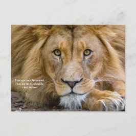 Nicht ein bisschen gezähmt - Motivierend Zitat + I Postkarte