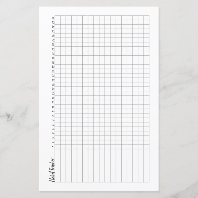 Nicht ein Bullet Journal Halb Page Habit Tracker (Vorderseite)