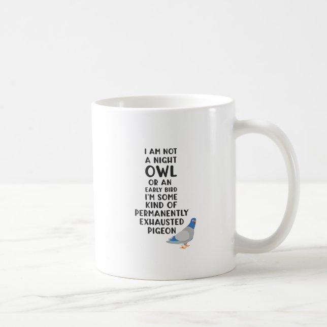 Nicht ein Eule oder ein früherer Vogel, ich bin ei Kaffeetasse (Rechts)