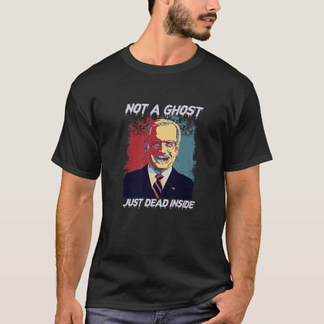 Nicht ein Geist, der gerade in Biden Zombie Hallow T-Shirt (Vorderseite)