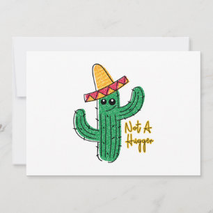 Nicht ein Hugger Cactus Mexican Sombrero Feiertagskarte