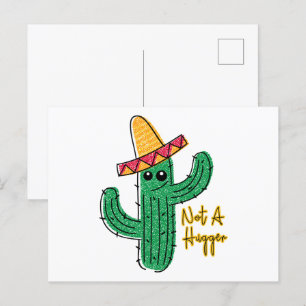 Nicht ein Hugger Cactus Mexican Sombrero Postkarte