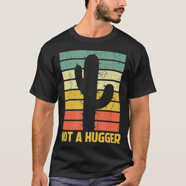 Nicht ein Hugger Funny Cactus Introvert Sarcastic  T-Shirt (Vorderseite)