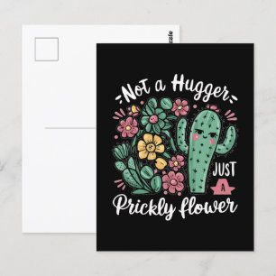 Nicht ein Hugger nur eine prickelnde Blume Niedlic Postkarte