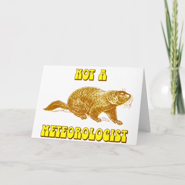 Nicht ein Meteorologe Groundhog Karte (Vorderseite)