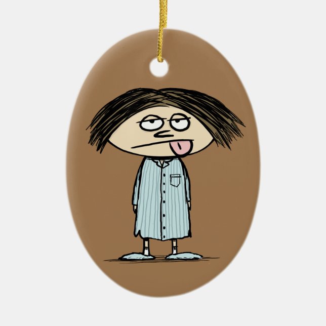 Nicht ein Morgenmensch | Funny Humour Keramik Ornament (Vorne)