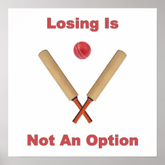 Nicht ein Option-Cricket Poster